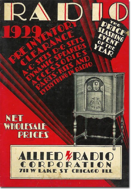 picture of 1929 Allied Radio catalog cover