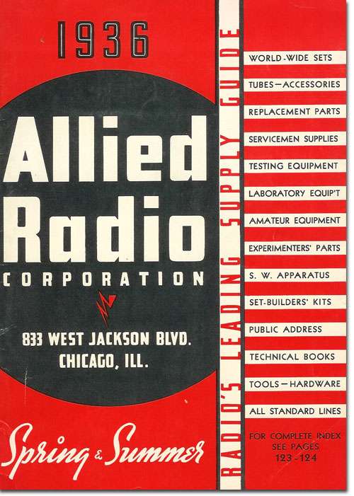 picture of 1936 Allied Radio catalog