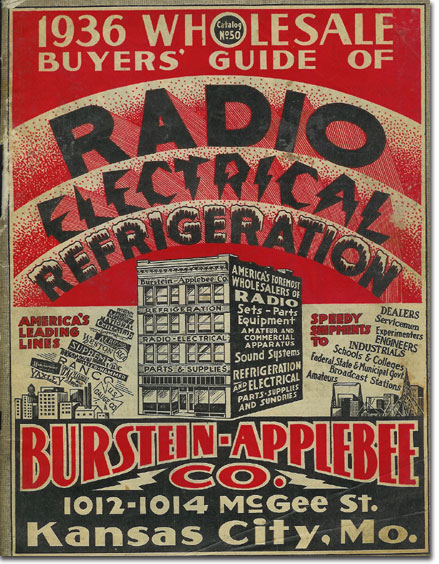 picture of cover of 1936 Burstein Applebee Radio catalog