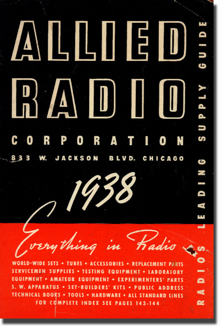 picture of 1938 Allied Radio catalog