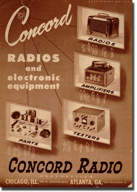 picture of 1947 Concord Radio catalog cover