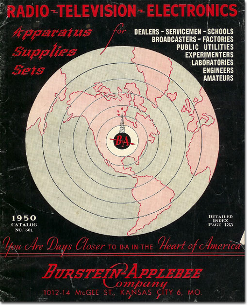 picture of the 1950 Burstein Applebee radio catalog cover