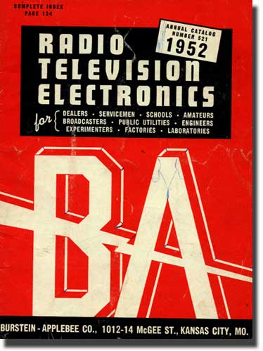 picture of Cover of 1952 Burstein Applebee Radio catalog