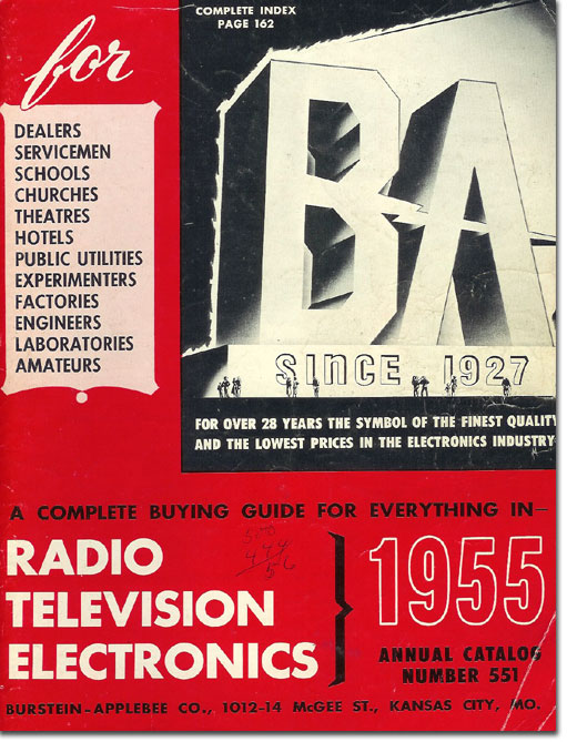 picture of the cover of the 1955 Burstein Applebee catalog