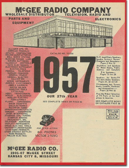 picture of 1957 McGee Radio catalog