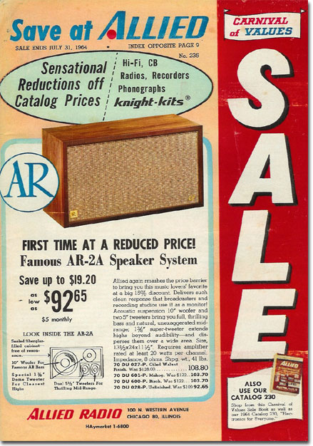 picture of 1964 Spring Allied Radio catalog