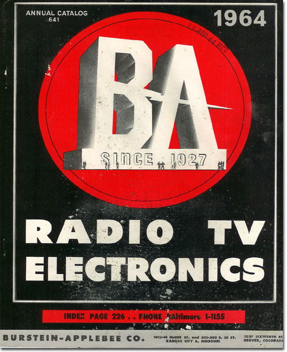 picture of the cover of the 1964 Burstein Applebee Radio catalog