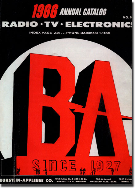 picture of cover of 1966 Burstein Applebee Radio Catalog