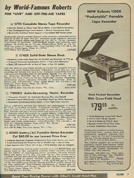 picture of items in the 1967 Allied Spring sale catalog