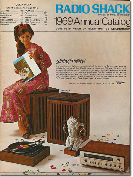 picture of cover of 1969 Radio Shack catalog
