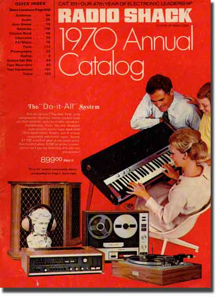 picture of cover of the 1970 Radio Shack catalog