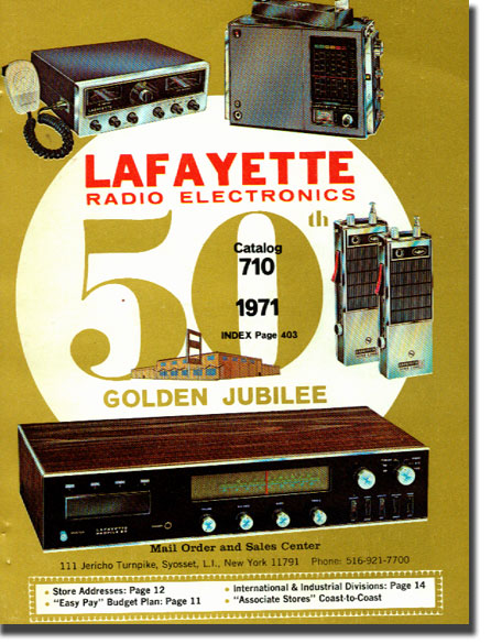 picture of cover of 1971 Lafayette Radio catalog cover