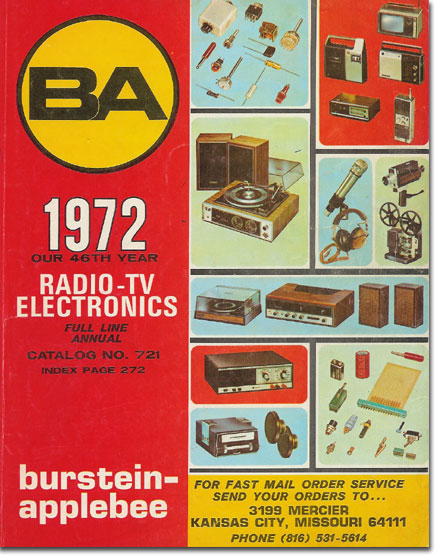 picture of 1972 Burstein Applebee Radio catalog cover