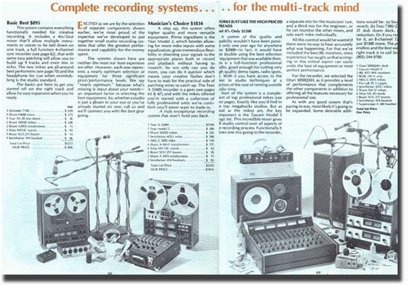 picture of recording equipment available from the 1975 Sound Warehouse catalog