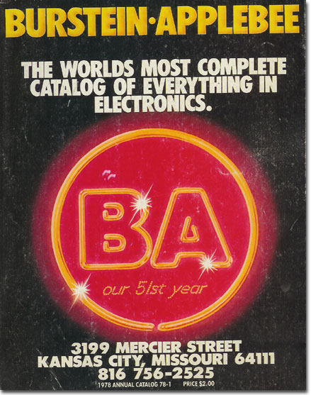 picture of the 1978 Burstein Applebee radio catalog cover