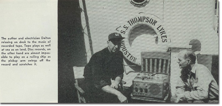 picture of Bell recorder in story from 1956 Tape Recording magazine