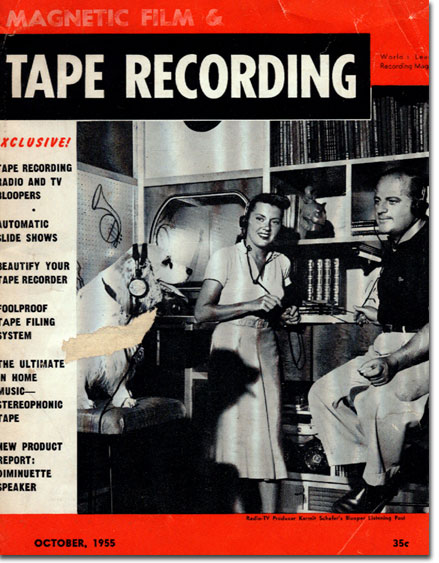picture of cover of 1955 tape Recording magazine
