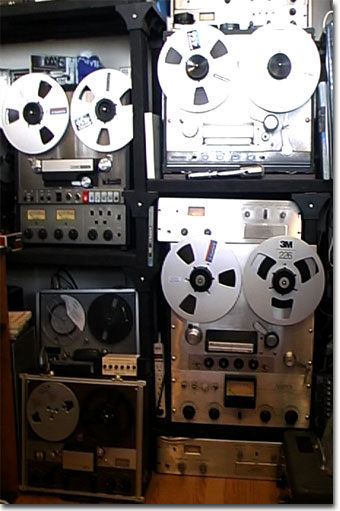 picture of Phantom's Ampex reel tape recorders