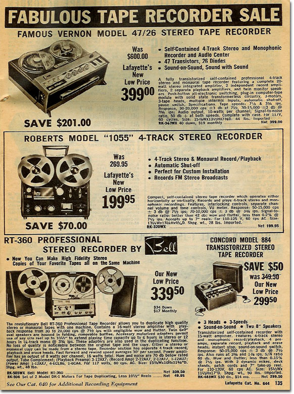 Phantom's Vintage Reel 2 Reel Tape Recorder Online Museum Inventory B to D