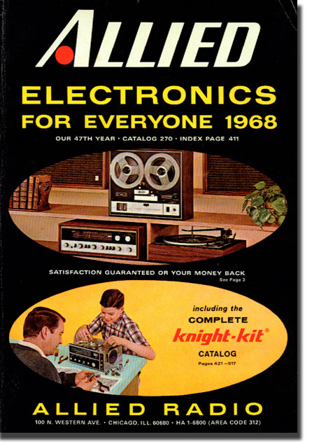 picture of cover of 1968 Allied Radio catalog
