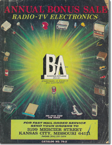 picture of 1970 Burstein Applebee radio catalog cover