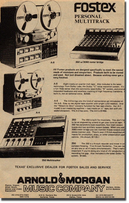 picture of Fostex recorders in 1981 Buddy Magazine