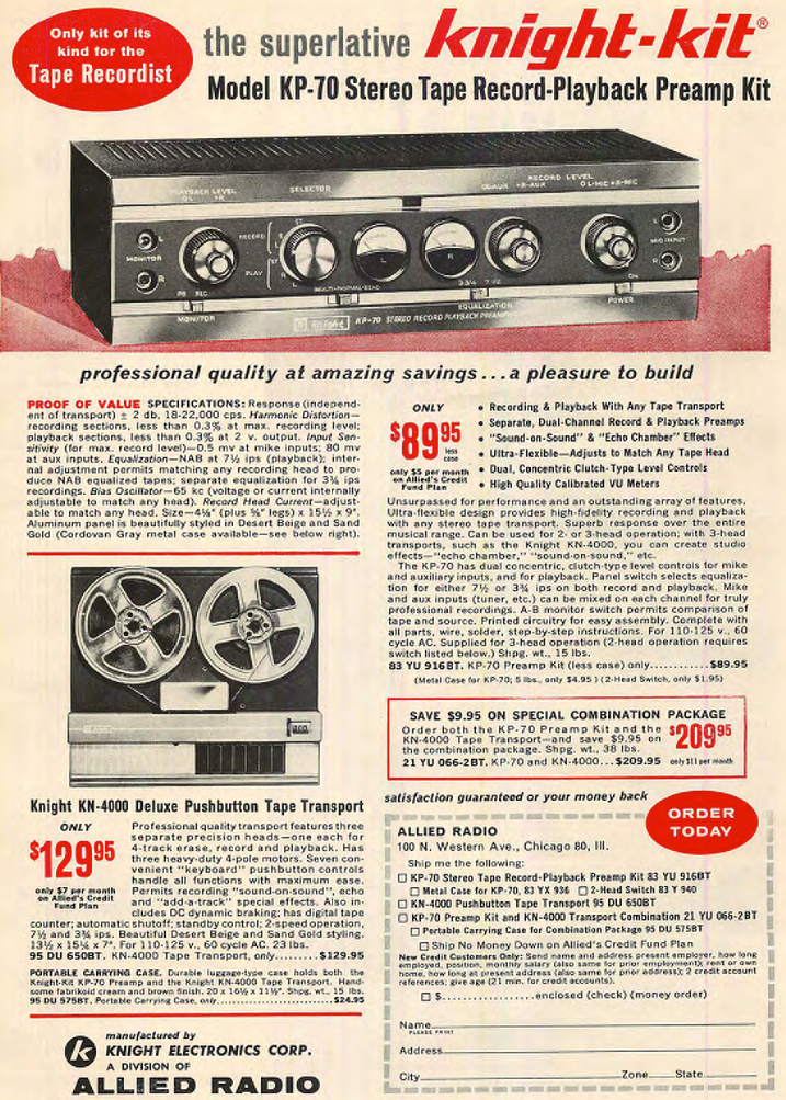Phantom Productions reel to reel tape recorder 1908 ad collection
