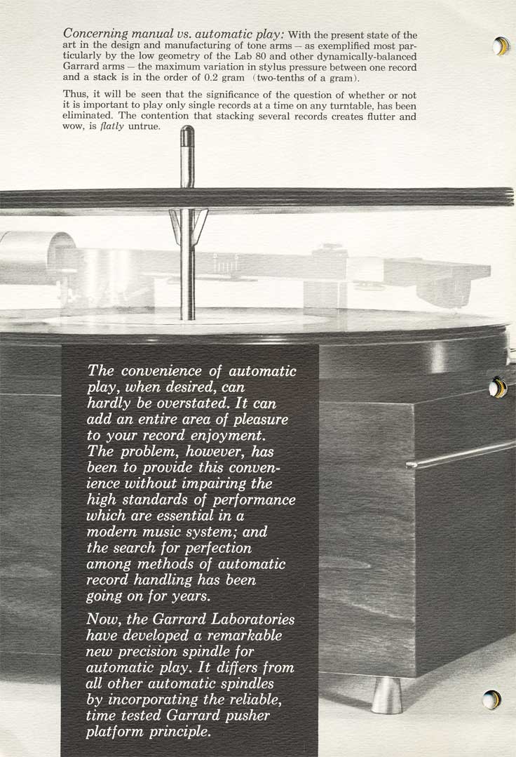 1965 Garrard Lab 80 turntable brochure in Reel2ReelTexas.com's vintage recording collection