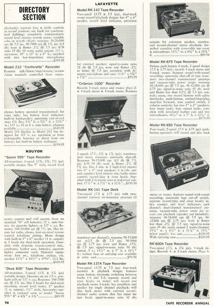 Lafayette RK-142 Tape Recorder