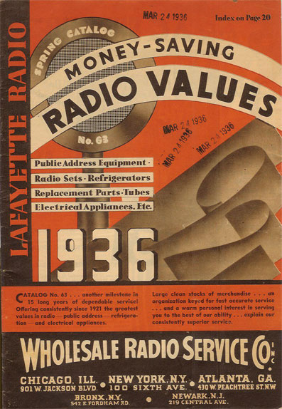 picture of 1936 Lafayette Radio catalog